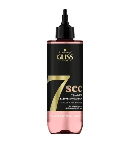 Gliss 7 Saniyede Expres Onarıcı Bakım Kürü Kırık Uçlu Saçlar 200 ml
