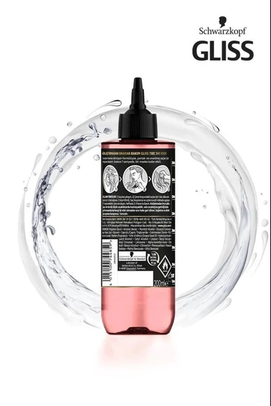 Gliss 7 Saniyede Expres Onarıcı Bakım Kürü Kırık Uçlu Saçlar 200 ml - 3