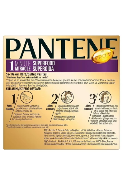 Pantene Ampul 1 Dakikada Mucize Superfood 3'lü 15 ml - Resim 5