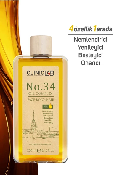 Cliniclab Cilt Vücut ve Saç Bakım Yağı No: 34 250 ml - 5
