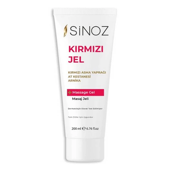 Sinoz Kırmızı Jel Masaj Jeli 200 ml