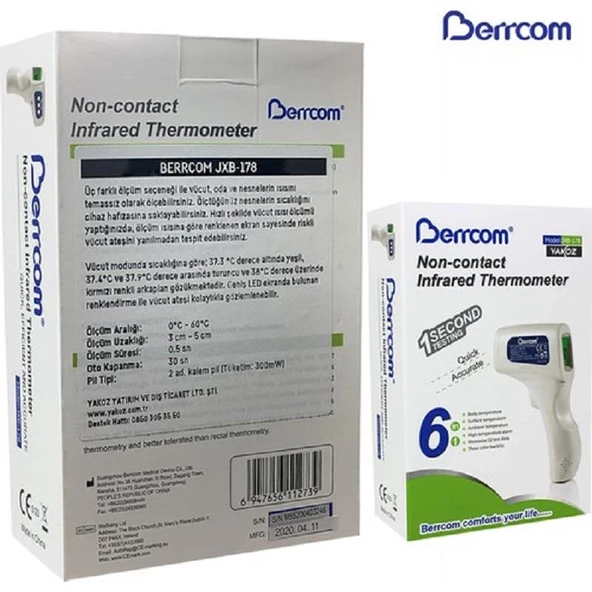 Berrcom JXB-178 Temassız Ateş Ölçer - Resim 3