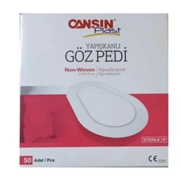 Cansın Plast Yapışkanlı Göz Pedi 6,5x9,5 cm 50'li ürün görseli