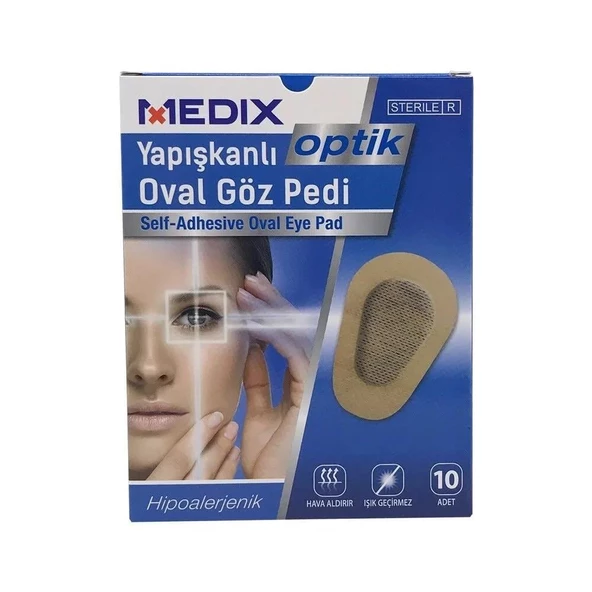 Medix Yapışkanlı Oval Göz Pedi 10'lu ürün görseli