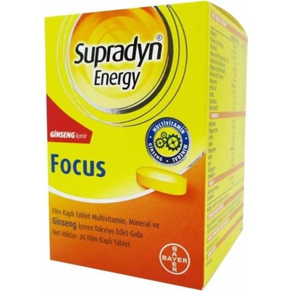 Supradyn Energy Focus 30 Tablet ürün görseli