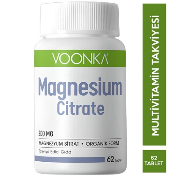 Voonka Magnesium Citrate 200 mg 62 Kapsül - Resim 2