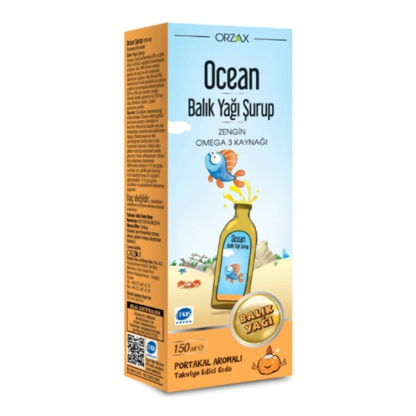 Ocean Omega 3 Portakallı Balık Yağı Şurubu 150 ml ürün görseli