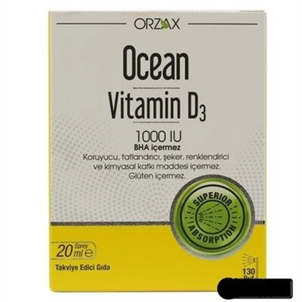 Ocean Vitamin D3 1000 IU Oral Sprey 20 ml
