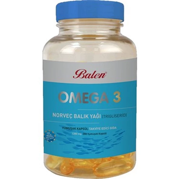 Balen Omega 3 Norveç Balık Yağı Trigliserid 200 Yumuşak Kapsül ürün görseli