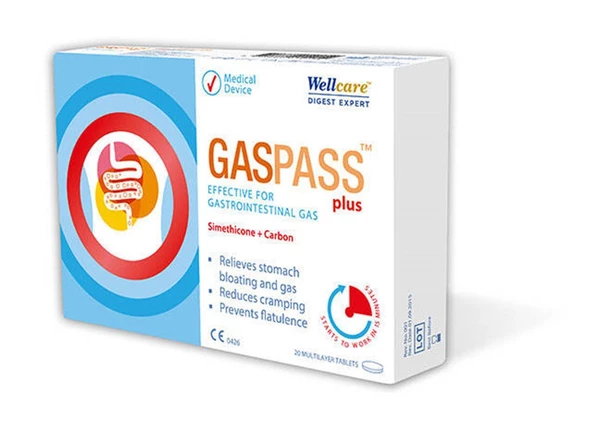 Wellcare Gaspass Plus 20 Tablet ürün görseli