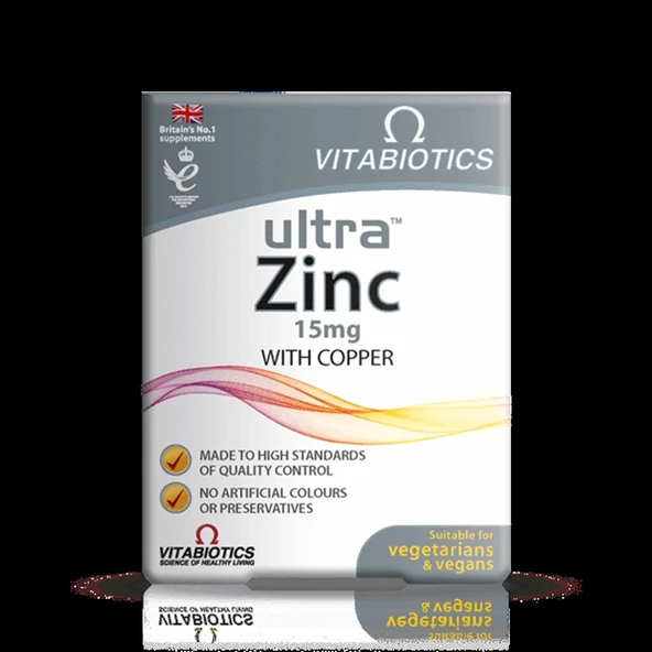 Vitabiotics Ultra Zinc With Copper 15 mg 60 Tablet ürün görseli
