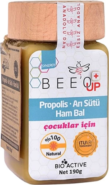 Bee'o Up Propolis Arı Sütü Ham Bal Çocuklar için 190 gr