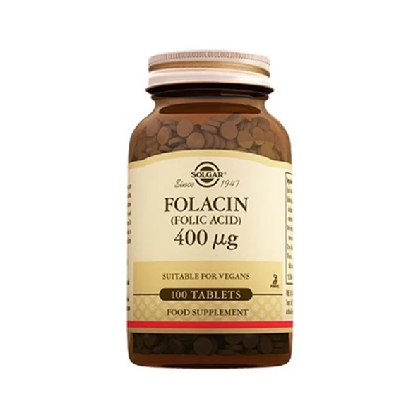 Solgar Folic Acid 400 mcg 100 Tablet ürün görseli