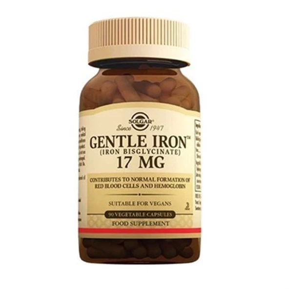 Solgar Gentle Iron 17 mg 90 Kapsül ürün görseli