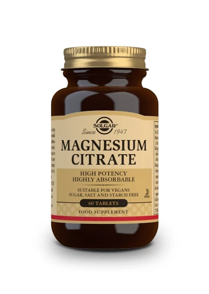 Solgar Magnesium Citrate 200 Mg 60 Tablet ürün görseli