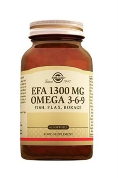 Solgar EFA 1300 mg Omega 3-6-9 60 Softgel ürün görseli