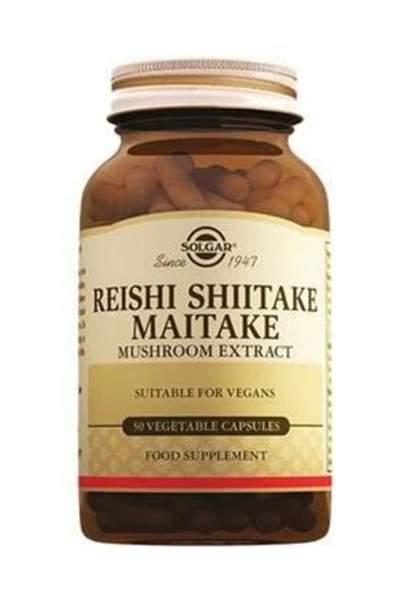 Solgar Reishi Shiitake Maitake Mushroom Extract 50 Kapsül