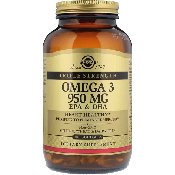 Solgar Omega-3 950 mg 100 Kapsül ürün görseli