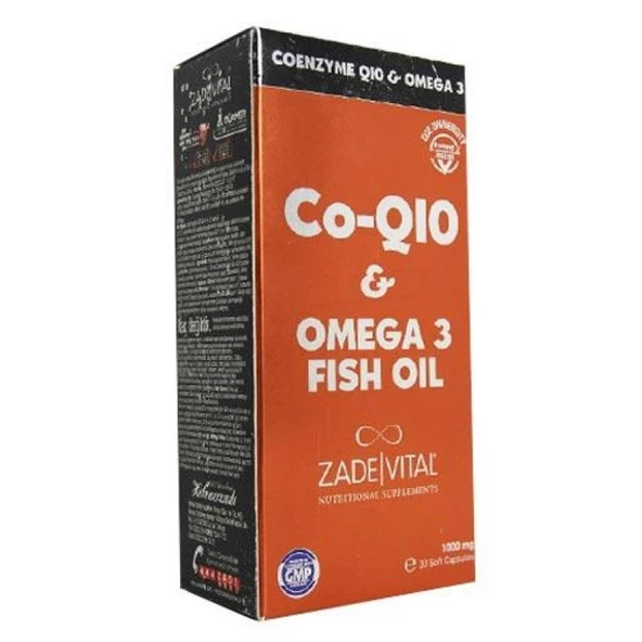 Zade Vital Co-Q10 & Omega 3 30 Kapsül ürün görseli