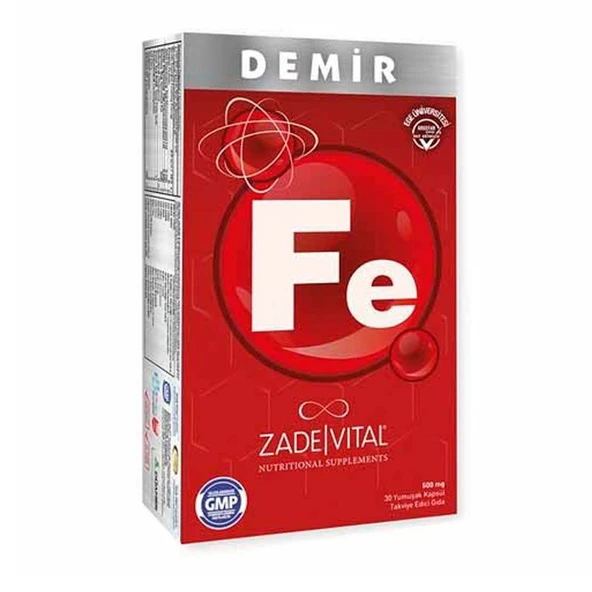 Zade Vital Iron Fe 30 Kapsül ürün görseli