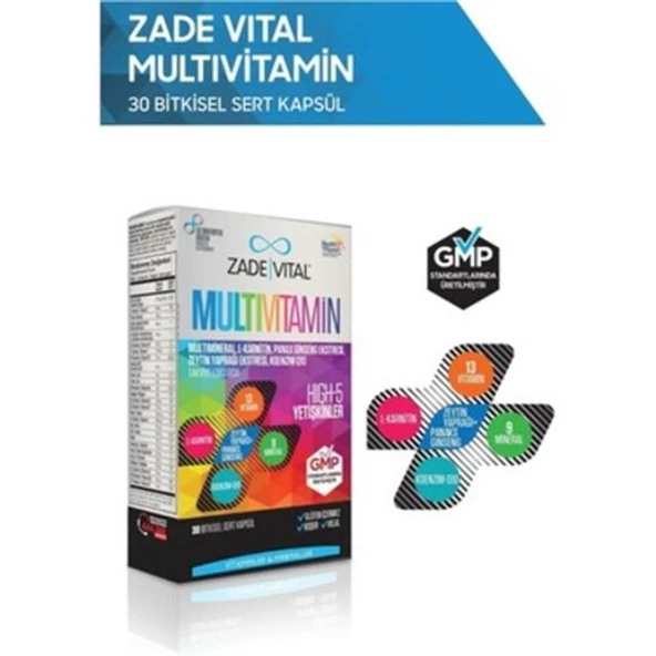 Zade Vital Multivitamin 30 Kapsül ürün görseli