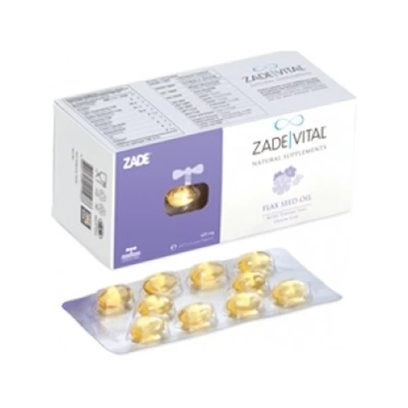 Zade Vital Keten Tohumu Yağı 625 mg 60 Yumuşak Kapsül