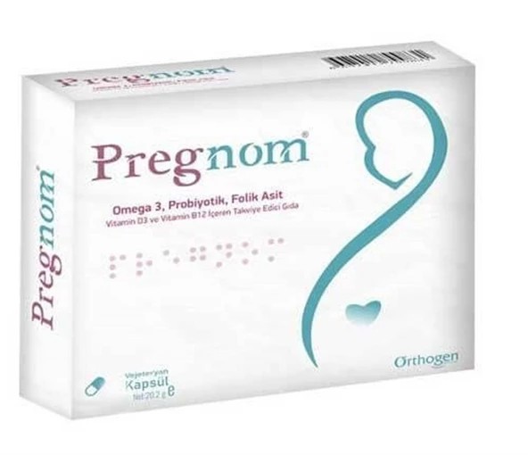 Pregnom Omega 3 Folic Asit 30 Kapsül ürün görseli