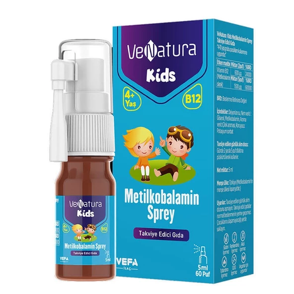 Venatura Kids Metilkobalamin Sprey 5 ml 60 Puff