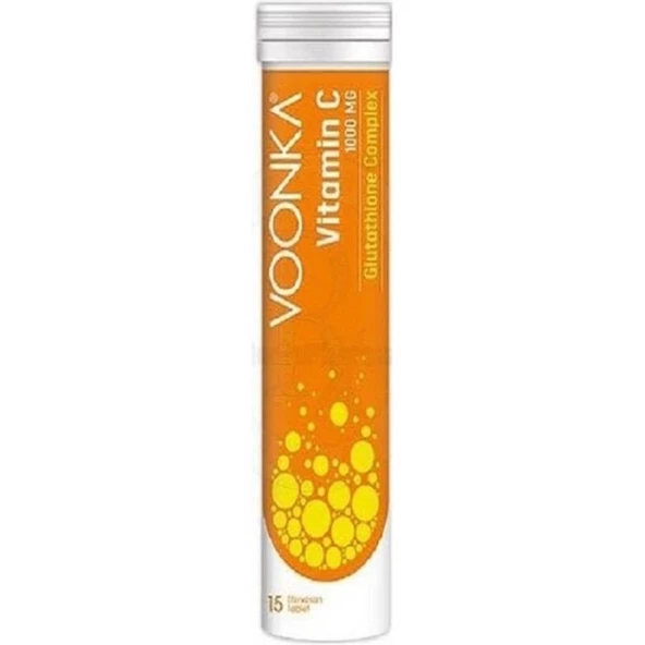 Voonka Vitamin C 1000 mg Glutathione Complex 15 Efervesan Tablet