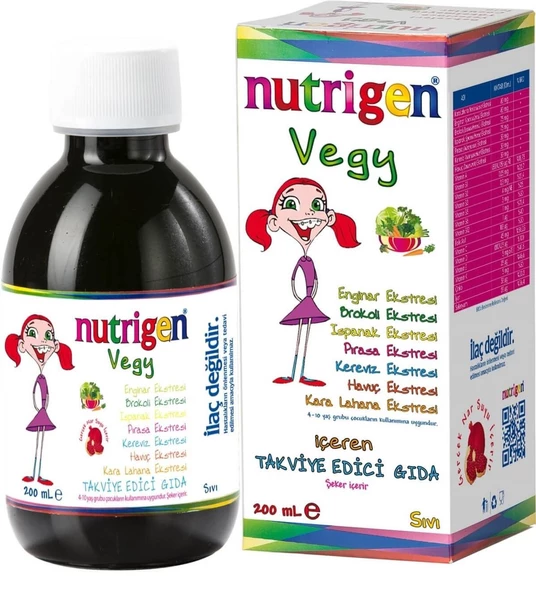 Nutrigen Vegy Şurup 200 ml ürün görseli