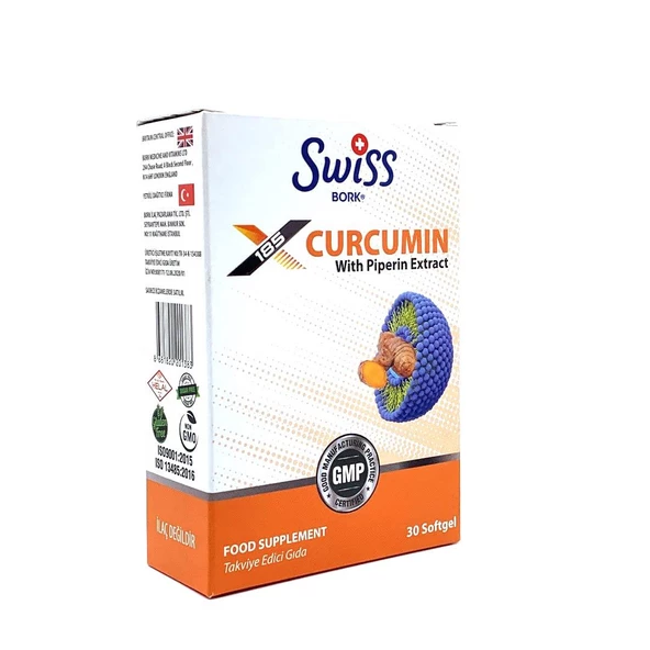 Swiss Bork Curcimin With Piperin 30 Softgel - Resim 3