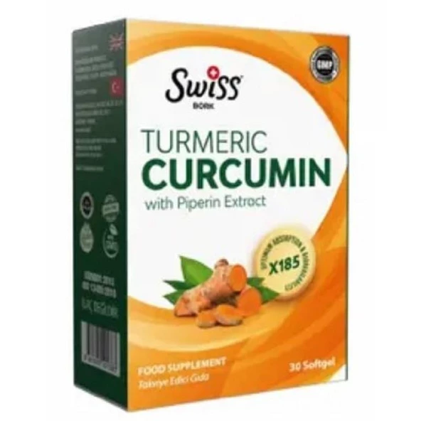 Swiss Bork Curcimin With Piperin 30 Softgel ürün görseli
