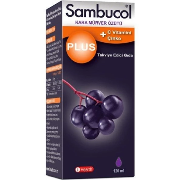 Sambucol Plus Kara Mürver Özütü C Vitamini Çinko 120 ml