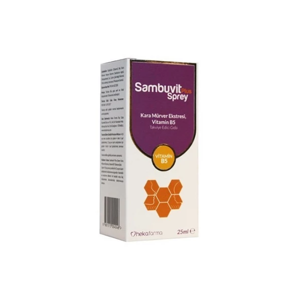 Sambuvit Plus Kara Mürver Ekstreli Takviye Edici Gıda Sprey 25 ml