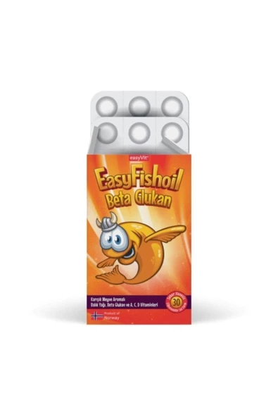 EasyFishoil Beta Glukan Karışık Meyve Aromalı 30 Jel Tablet
