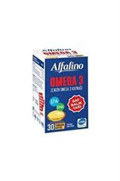Alfalino Omega 3 Balık Yağı Cam Şişe 30 Yumuşak Kapsül ürün görseli