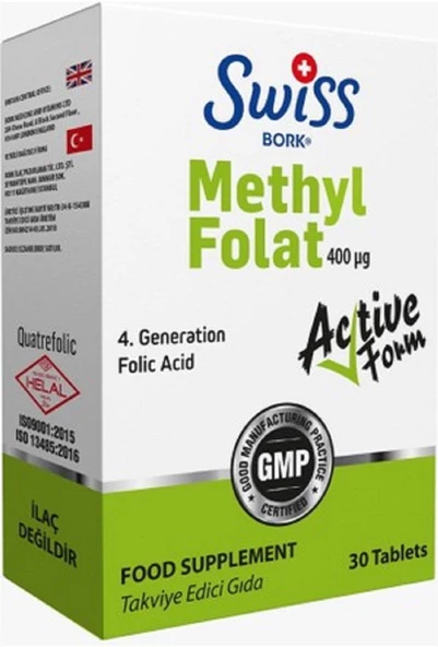 Swiss Bork Methyl Folat 30 Tablet ürün görseli