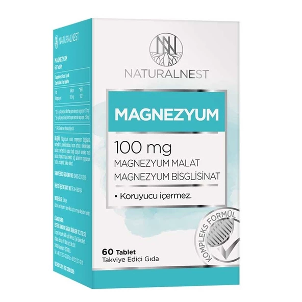 Naturalnest Magnezyum 100 mg 60 Tablet ürün görseli