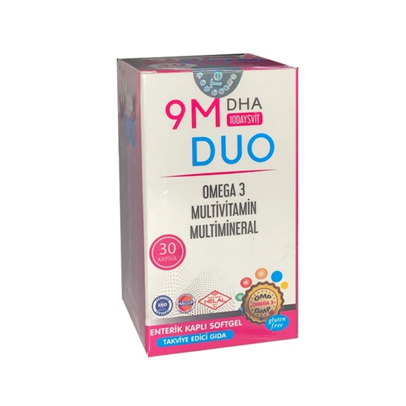 9M 10 Days Vit Duo Omega 3 Multivitamin & Multimineral Softgel 30 Kapsül ürün görseli