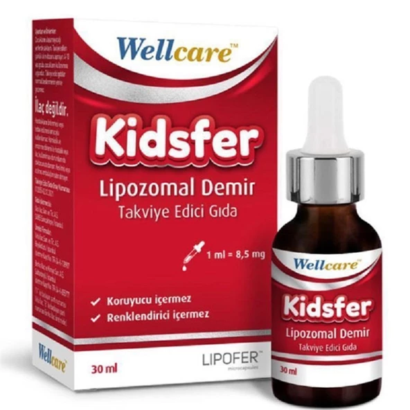 Wellcare Kidsfer Lipozomal Demir Damla 30 ml