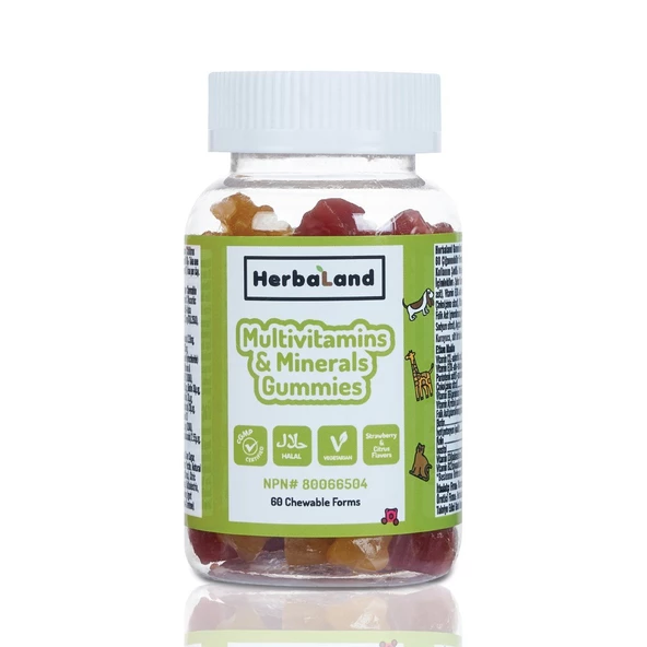 Herbaland Gummy Multivitamin 60 Çiğneme Tableti ürün görseli