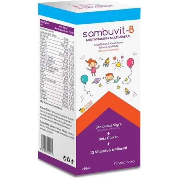 Sambuvit-B Multivitamin & Multimineral Şurup 250 ml ürün görseli