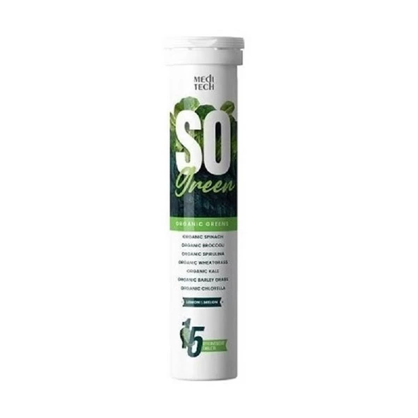 Meditech So Green Efervesan Tablet 15'li ürün görseli