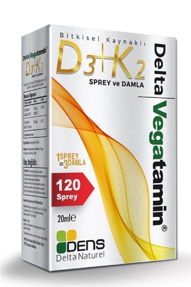 Delta Vegatamin D3+K2 120 Sprey ürün görseli
