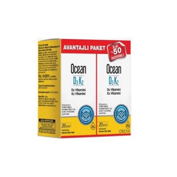 Ocean D3K2 Damla 20 ml + İkincisi %50 İndirimli ürün görseli