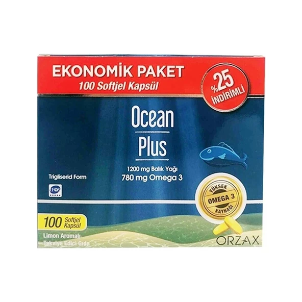 Ocean Plus 1200 mg 100 Softjel - %25 İndirimli ürün görseli