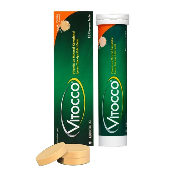 Vitocco Vitamin ve Mineral Kompleksi İçeren Takviye Edici Gıda 15 Efervesan Tablet