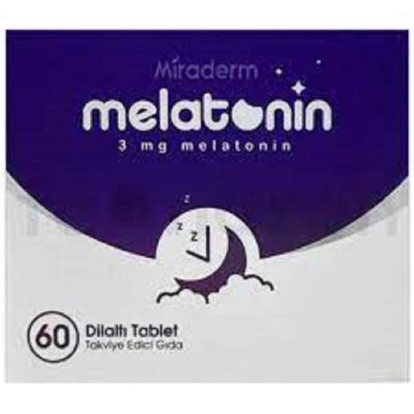 Miraderm Melatonin 3 mg 60 Dilaltı Tablet