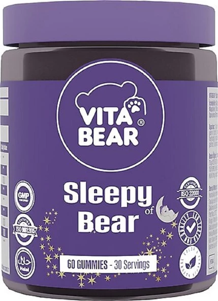 Vita Bear Sleepy Bear Gummy 3 mg Melatonin Vitamin 60'lı