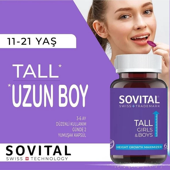 Sovital Tall Girls Boys Softgels 60'lı - Resim 3
